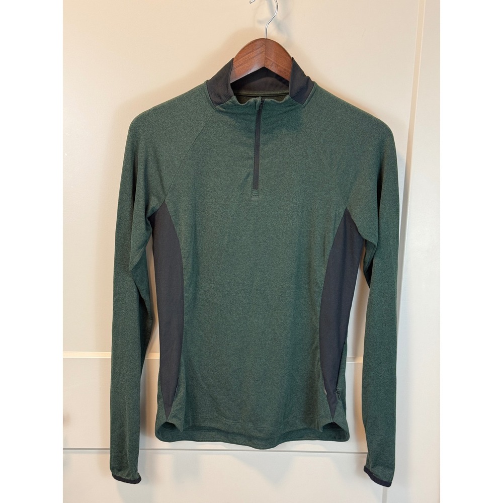 REI co-op Women's Quarter Zip Long Sleeve Activewear Top Hunter Green Size Small